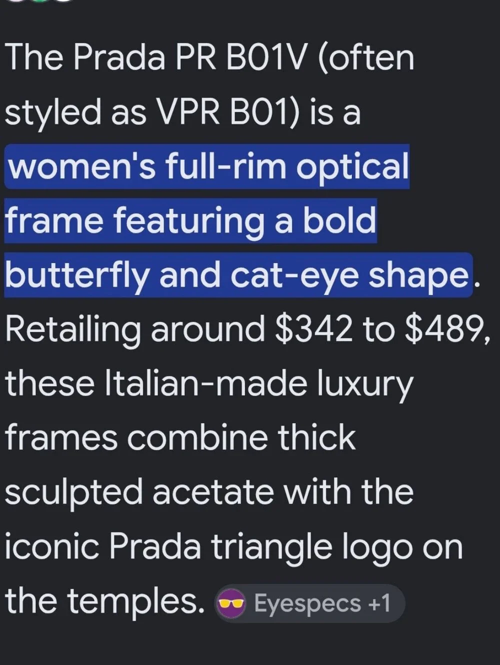 PRADA eyeglasses